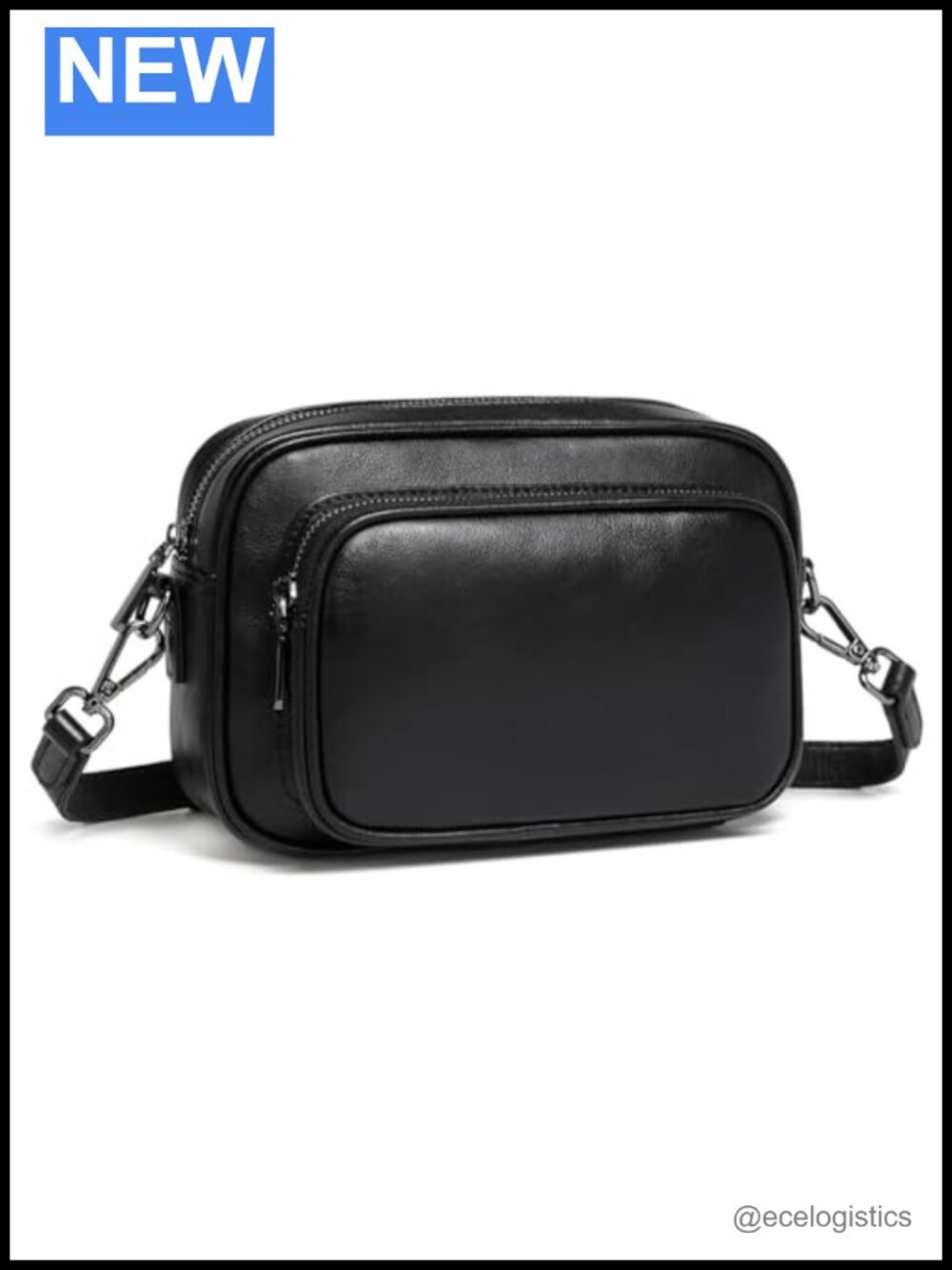Genuine Leather Crossbody Bag Women Shoulder Satchel 2 Straps